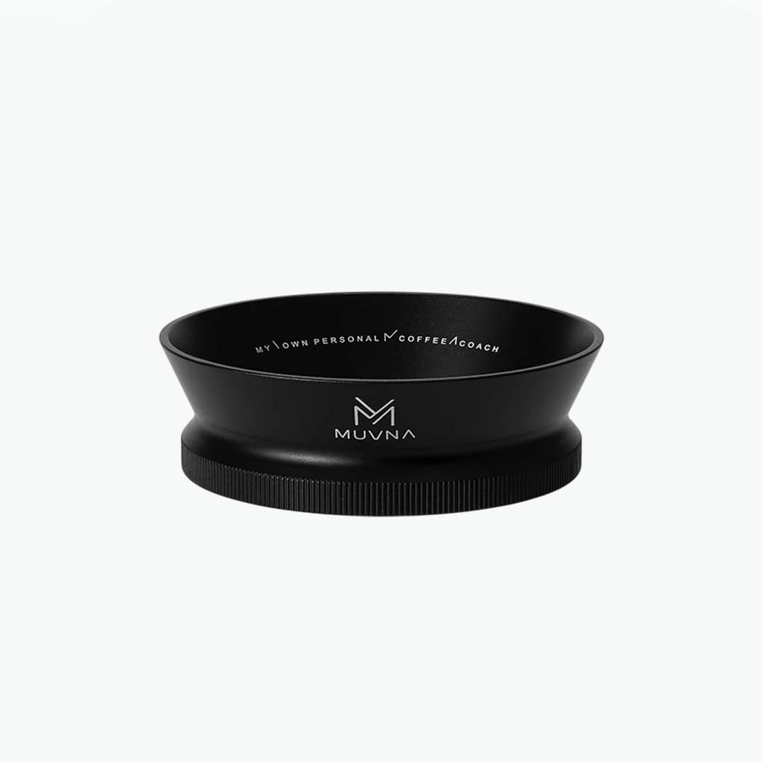 Muvna قمع القهوة (7) قمع جرعات القهوة Muvna 58 مم من الألومنيوم الأسود لمقاهي الإسبريسو